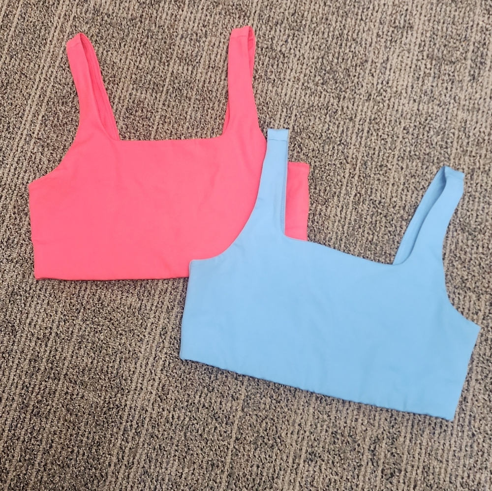Girlfriend Collective Tommy Cropped Bras - Size Small